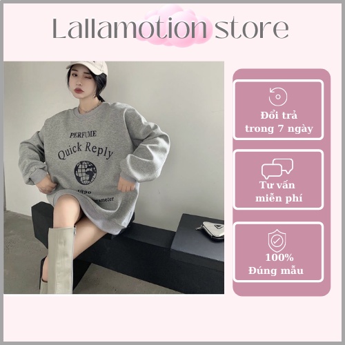 Áo nỉ sweater hoodie đôi nam nữ thời trang trẻ hàng quảng châu cao cấp  from rộng hot LALLAMOTION 22 | BigBuy360 - bigbuy360.vn