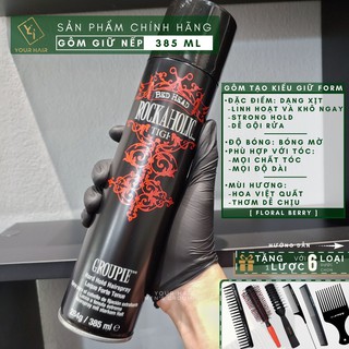 Gôm xịt tạo kiểu TIGI Bed Head Rockaholic Groupie Hard Hold - 385ml