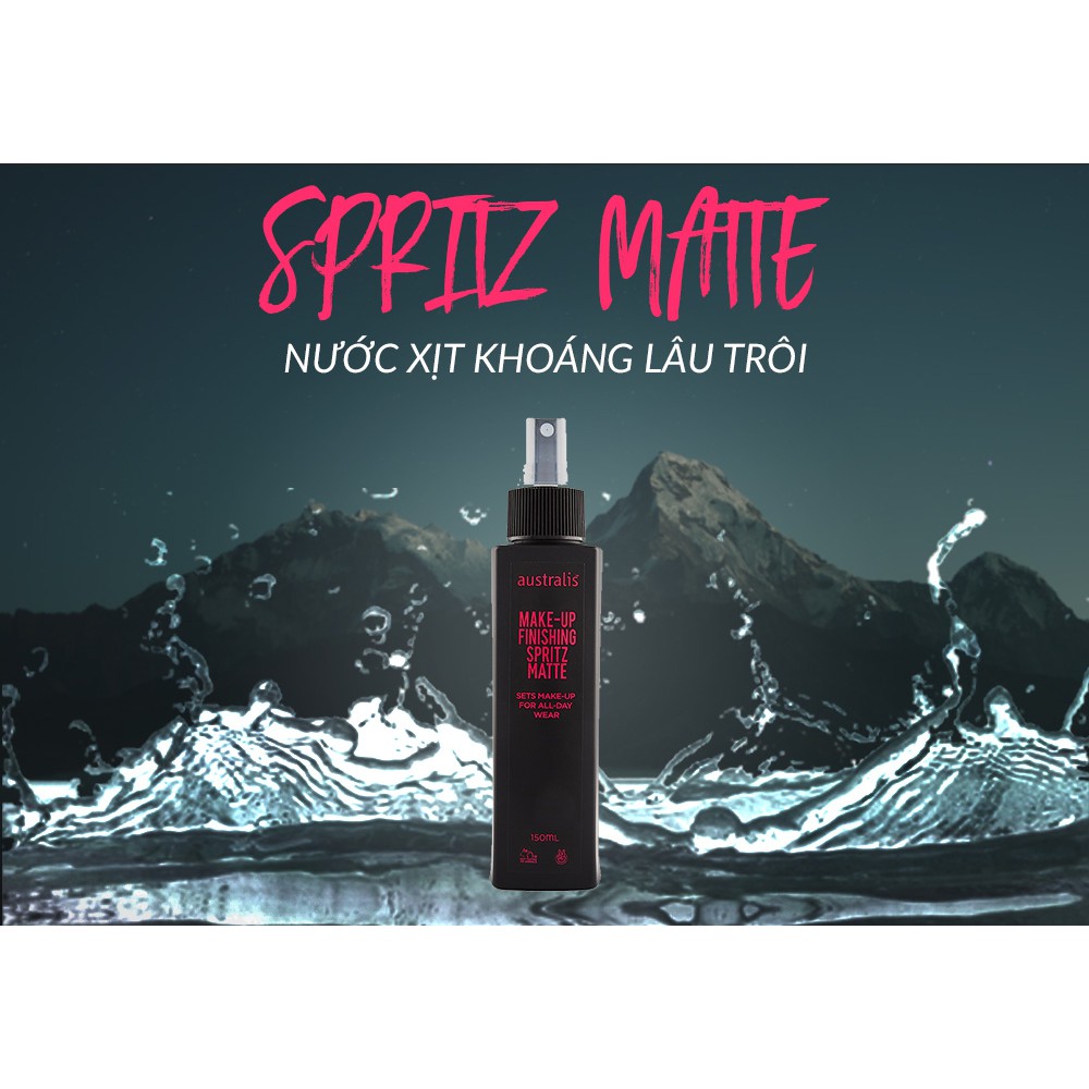 Xịt Khóa Lớp Trang Điểm Australis Dạng Lì Kiềm Dầu 150ml Make Up Finishing Spritz Matte | BigBuy360 - bigbuy360.vn