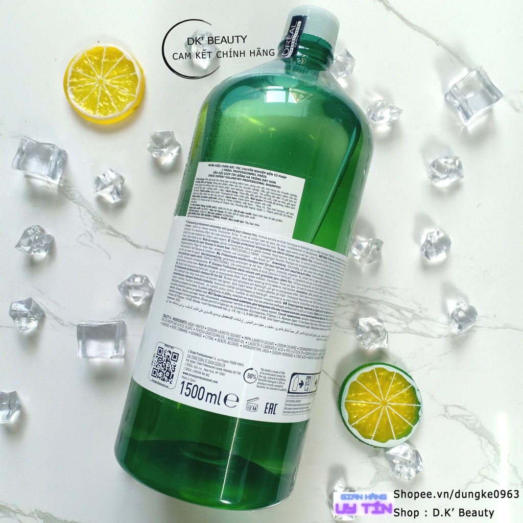 Dầu Gội Làm Phồng Tóc Giúp Tóc Dày Hơn Volumetry 1500ml - Loreal Professionnel