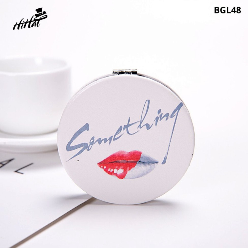 Gương tròn mini cầm tay gấp gọn tinh tế