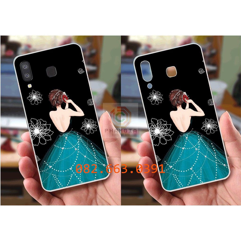 Ốp lưng Samsung A8 Star dẻo in hình cô gái siêu sắc nét