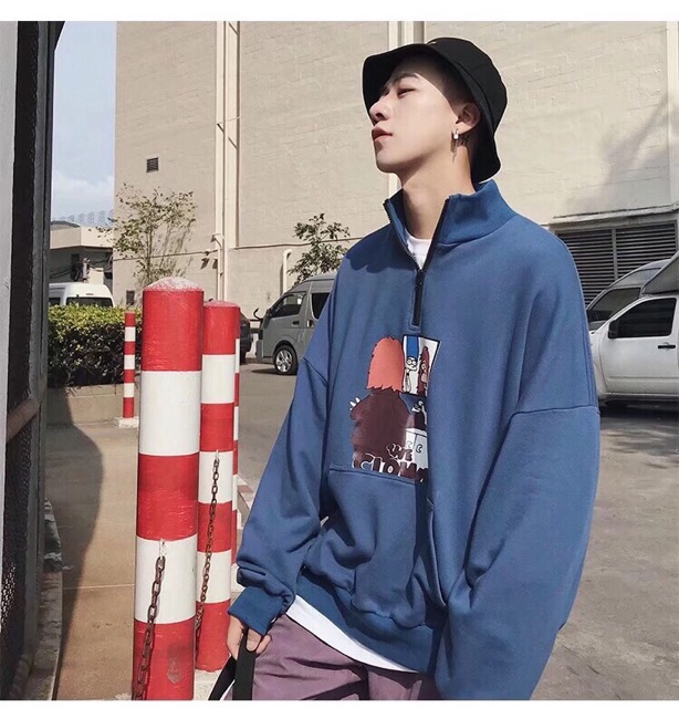 (Freeship từ 99K)#145k W777 SIÊU PHẨM ÁO NỈ HOT NHẤT MÙA ĐÔNG 2018 xanh/trắng .Size :S-XXL | BigBuy360 - bigbuy360.vn