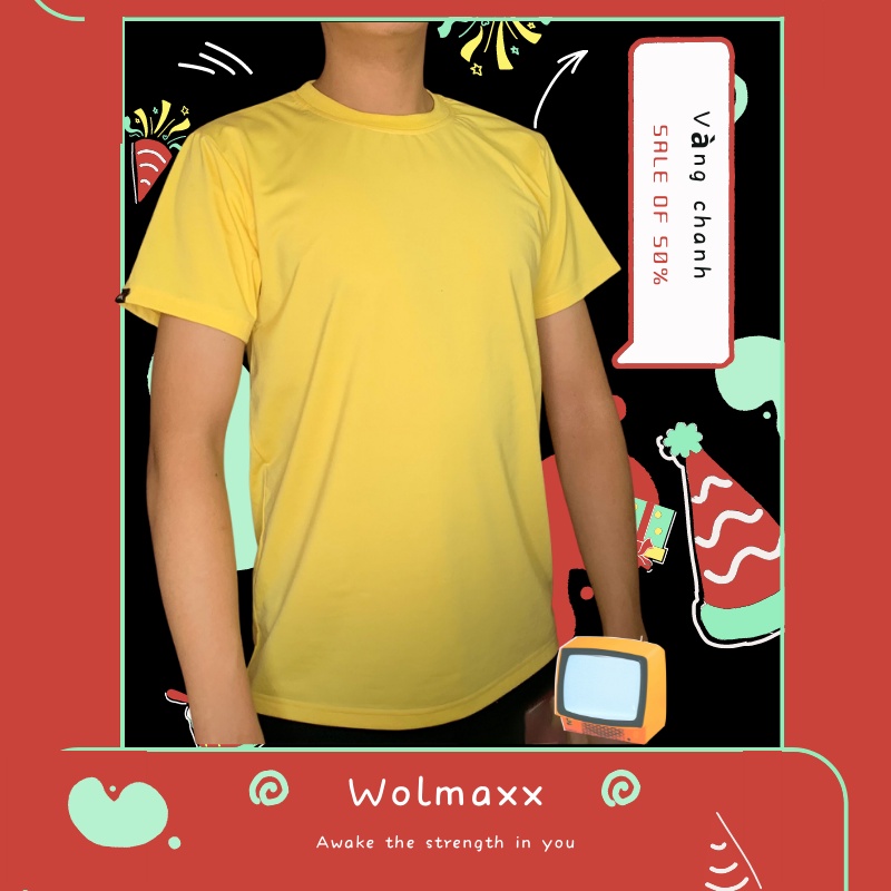 Áo thun cotton Nam Nữ Unisex WOLMAXX phông trơn nhiều màu cổ tròn tay ngắn