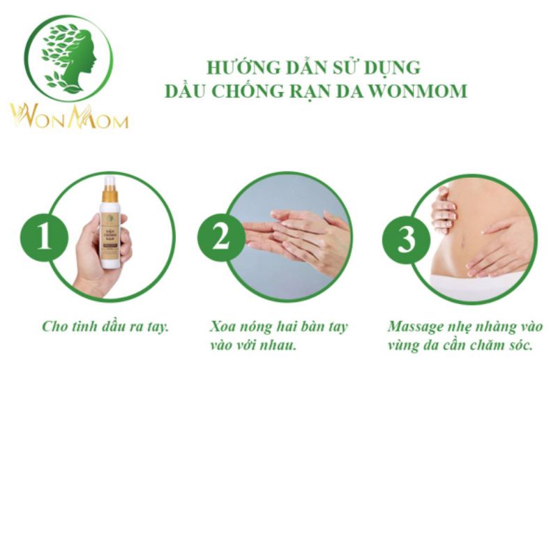 Tinh dầu chống rạng, dưỡng da bụng cho mẹ bầu, mẹ sau sinh wonmom 70G | BigBuy360 - bigbuy360.vn