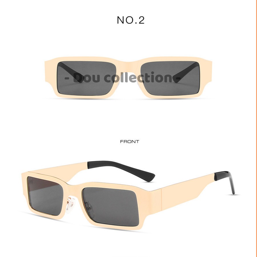 [Nowship2h] Kính Mát (Kính Râm) Cao Cấp Hình Hộp Nhỏ GọngThép Phong Cách Âu &amp; Mỹ - Carl Fitow - Mã MK023
