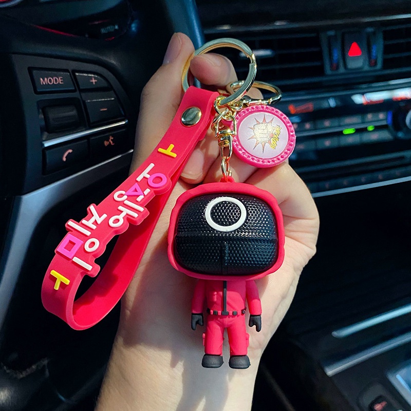 Móc khóa hình nhân vật phim Squid Game hoạt hình sáng tạo bằng epoxy