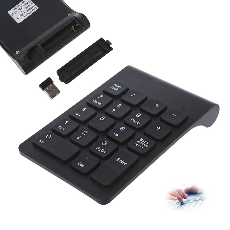 Bàn Phím Số Không Dây 2.4G 18 Phím Cho Laptop PC Notebook