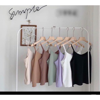 Áo 2 dây basic vintage siêu hot 2020 freesize - Áo hai dây nhiều màu chất đũi lụa( kèm ảnh thật ) - CM Shop