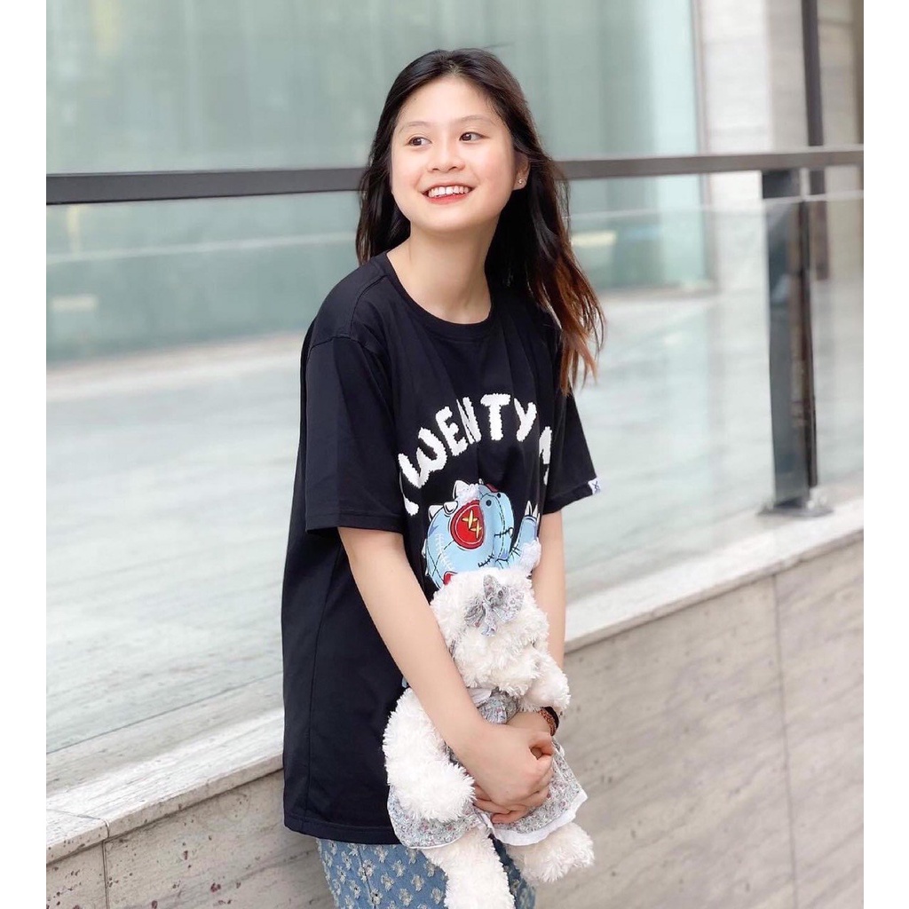 Áo khủng long Twenty unisex - Áo phông cộc tay dáng suông , oversize in hình nổi bật, họa tiết cá tính