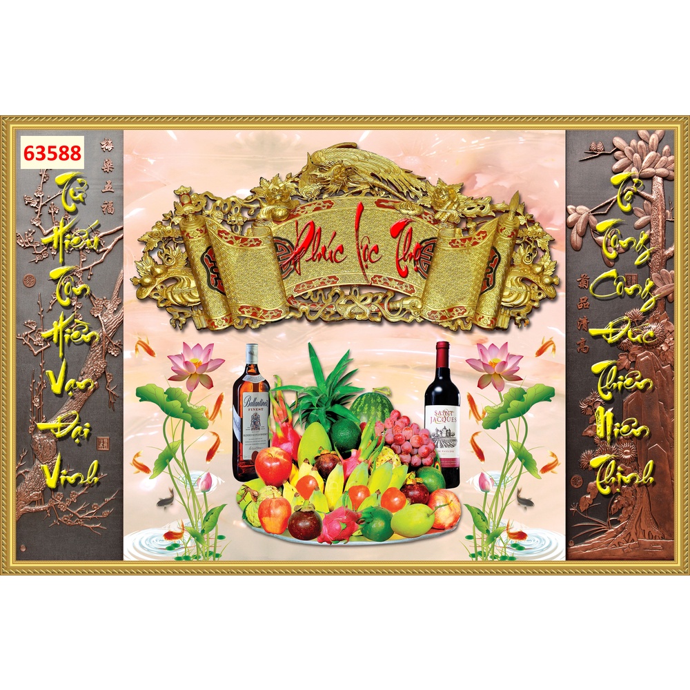 Tranh phòng thờ, bàn thợ in theo mọi kích thước yêu cầu