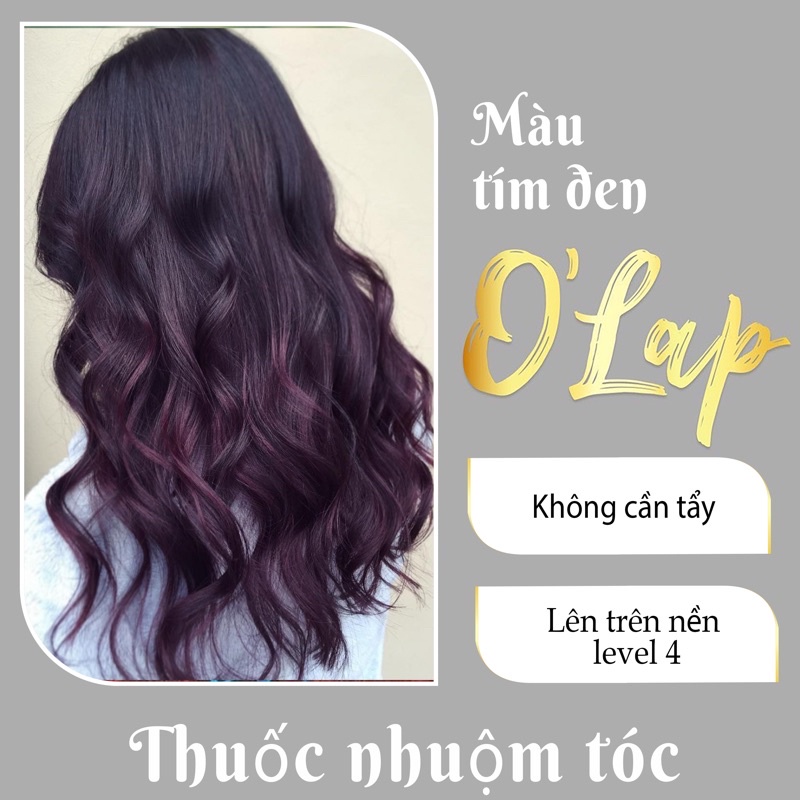 Thuốc nhuộm tóc tím đen không cần tẩy tại nhà giá rẻ chính hãng OLAP OL28