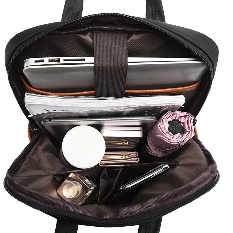 New casual 14-inch computer bag women's backpack fashion simple large capacity schoolbag Oxford cloth business travel backpack