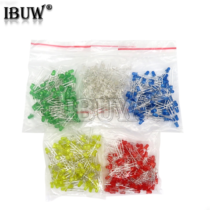 Set 100 Điốt Đèn LED 3MM Nhiều Màu Sắc Chuyên Dụng