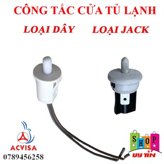 Công tắc cánh cửa tủ quần áo, tủ lạnh - công tắc hành trình mở cửa đèn sáng tròn loại dây/ loại rắc cắm - GIÁ TỐT