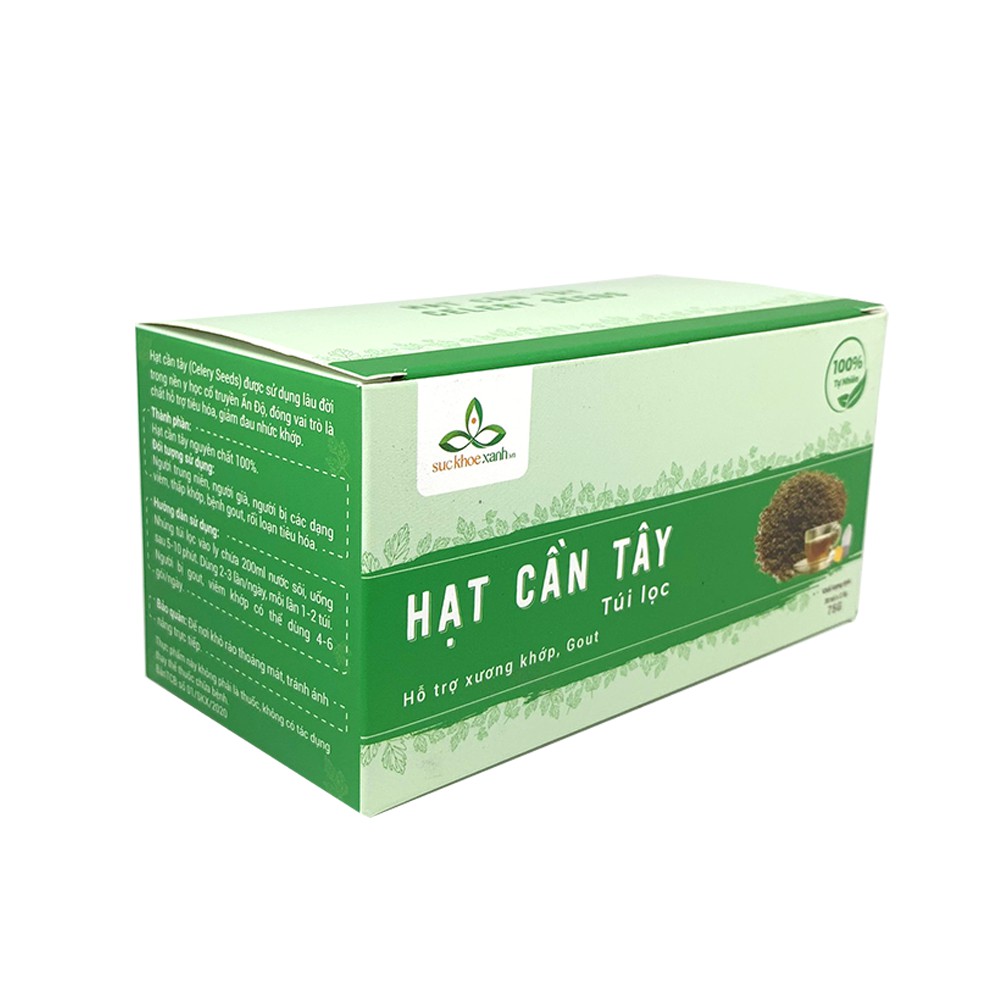 Hạt cần tây túi lọc hỗ trợ xương khớp gout 75g