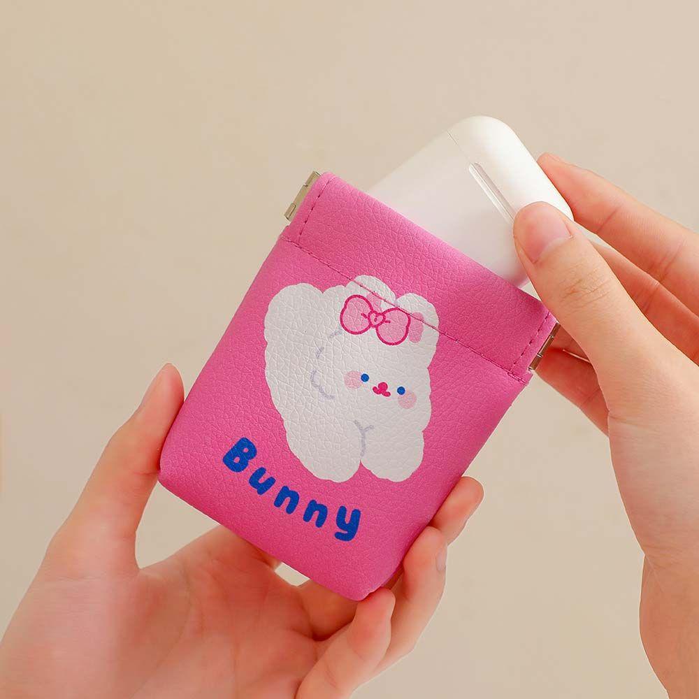 SOMEDAYZL Túi Đựng Tiền Xu Son Môi Mini Bằng Da PU In Họa Tiết Hoạt Hình Nhiều Màu Sắc
