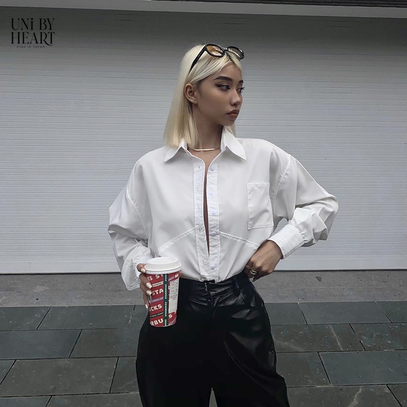Áo sơ mi oversize Joly Shirt SMI003 dáng rộng trendy, thoải mái dễ phối đồ - Uni By Heart