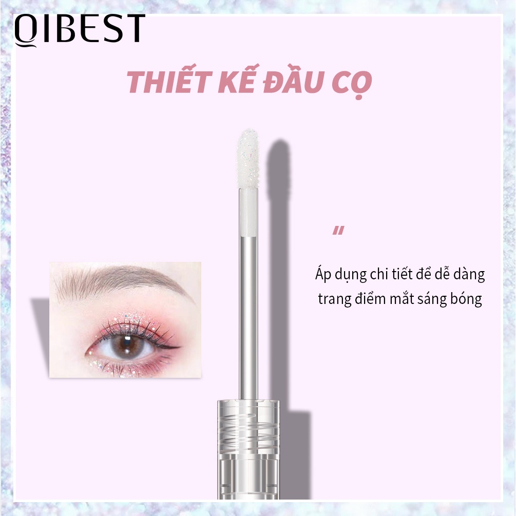 Phấn trang điểm mắt QIBEST dạng lỏng ánh nhũ sao lấp lánh chống thấm nước nhanh khô lâu trôi 6 màu sắc tùy chọn 17.5g | WebRaoVat - webraovat.net.vn