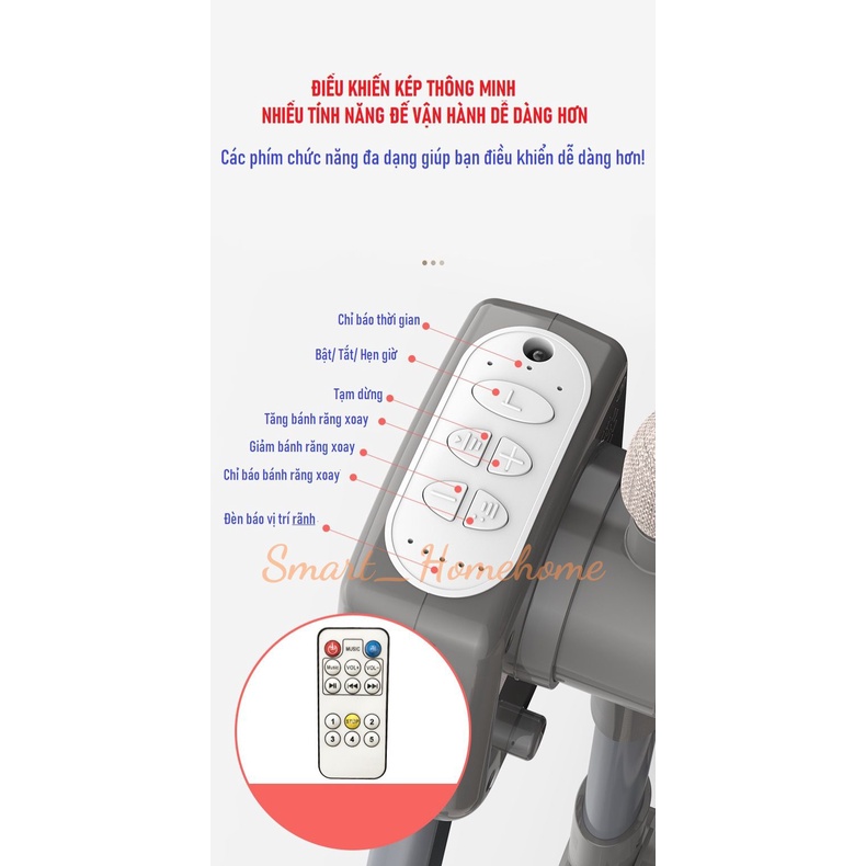 Nôi cho bé có màn- thư giãn cho em bé sơ sinh có bánh xe dễ dàng di chuyển smart_homehome mb427