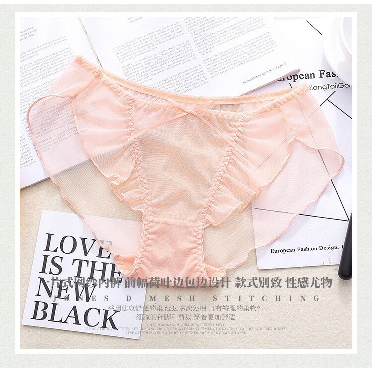 Quần lót ren nữ cao cấp xuyên thấu sexy gợi cảm bánh bèo, mặc mềm mịn mát 0346