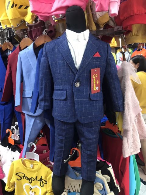 Set bộ vest cao cấp 3 chi tiết cho bé trai 10-30kg