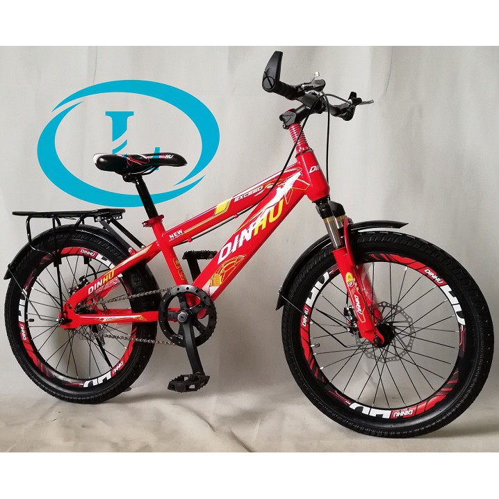Xe đạp DINHU20 inch thắng dĩa phuộc nhúng niềng cao 4 phân - LHệ Gian Hàng để nhận KM Ạ