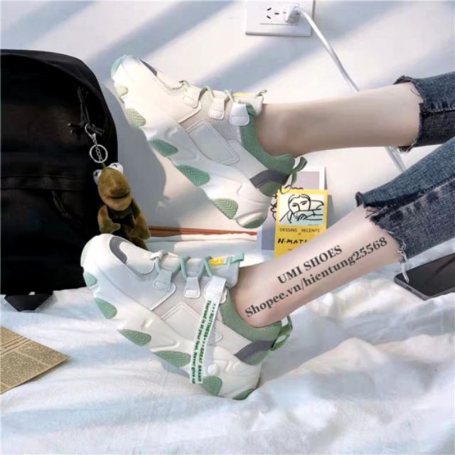 [HOT 2020] Giày thể thao nữ ulzzang đẹp mã FASHION5 nâng đế cao 5cm 2 màu xám/xanh hot mới năng động cá tính trẻ đi học | BigBuy360 - bigbuy360.vn