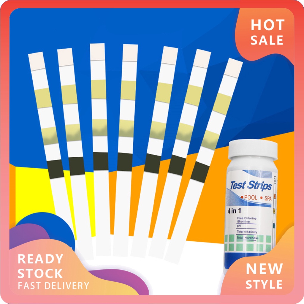 Bộ 50 Que Thử Chất Lượng Nước 4 Trong 1 Đa Năng Cho bể bơi