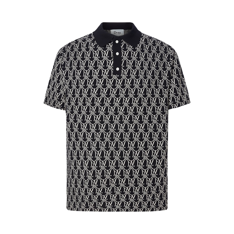 DVRK- Áo Polo Monogram Đen -DVRK-22SS