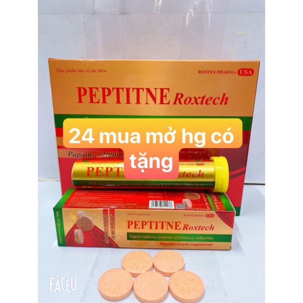 Viên sủi tiêu hóa Peptitne Roxtech Hỗ trợ đầy hơi khó tiêu