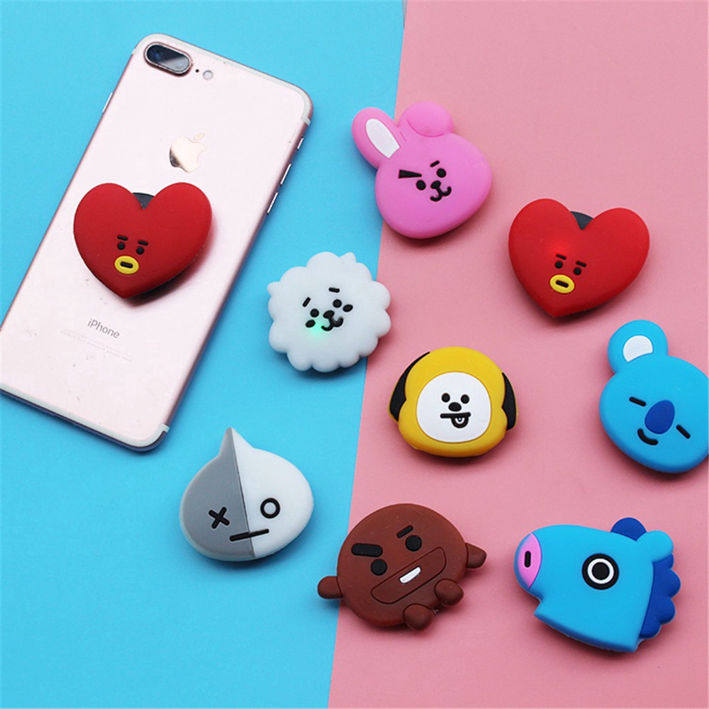 Vòng Nhẫn Gắn Điện Thoại Hình BTS Hoạt Hình Sáng Tạo