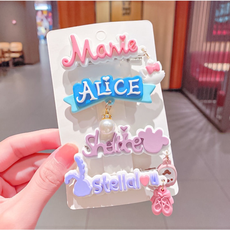 RẺ VÔ ĐỊCH  1 CHIẾC CẶP TÓC CHỮ DỄ THƯƠNG XINH XẮN CHO NỮ