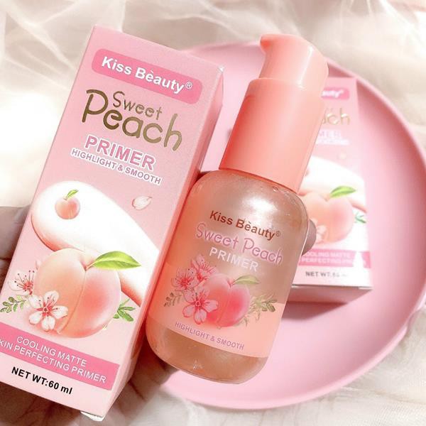 Primer trang điểm SWEET PEACH KISS BEAUTY hương đào có nhũ 60ml