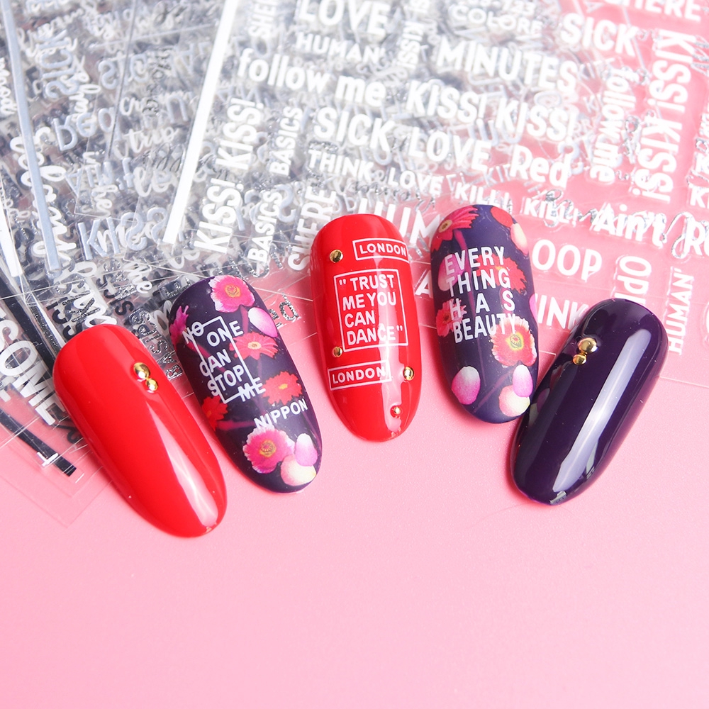 Nhãn Dán Trang Trí Móng Tay Họa Tiết Hình Học