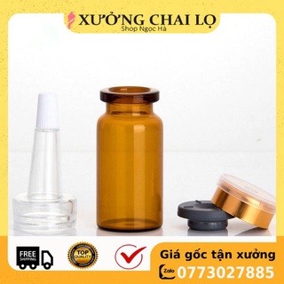 Lọ chiết tinh chất thủy tinh 5ml/10ml Bộ 3 nút / lọ chiết tinh dầu / chai lọ chiết mỹ phẩm