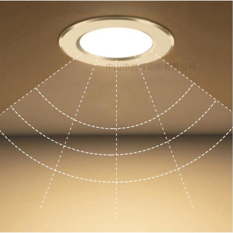 Combo 3 Đèn Led âm trần đổi màu 3w viền vàng, viền bạc, đèn mắt trâu, đèn phòng ngủ, đèn trang trí