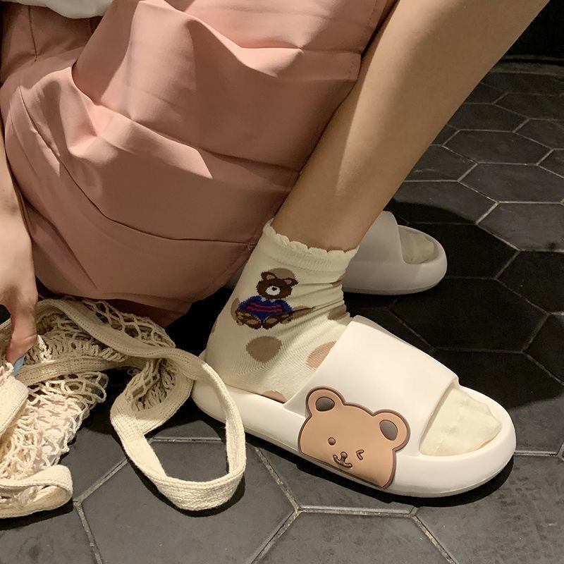 Dép Sandal Đế Dày Chống Trượt Họa Tiết Hoạt Hình Dễ Thương Thời Trang Mùa Hè Cho Nữ