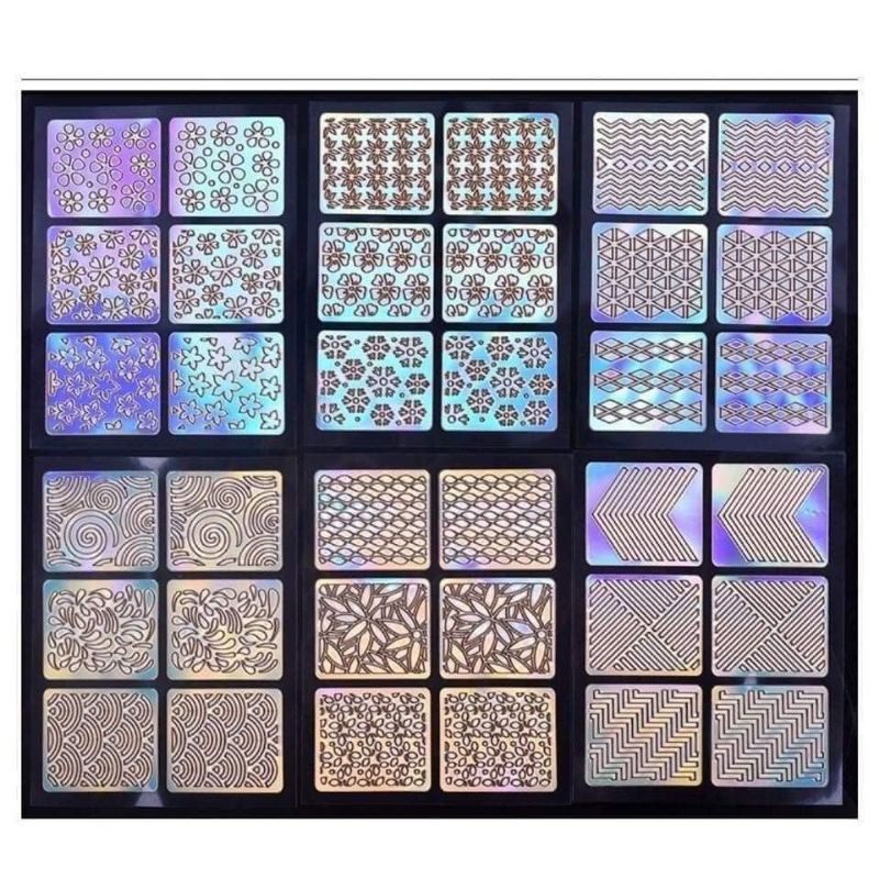 Sét 6  khuôn mẫu nail,khuôn mẫu móng chân tay mẫu đẹp