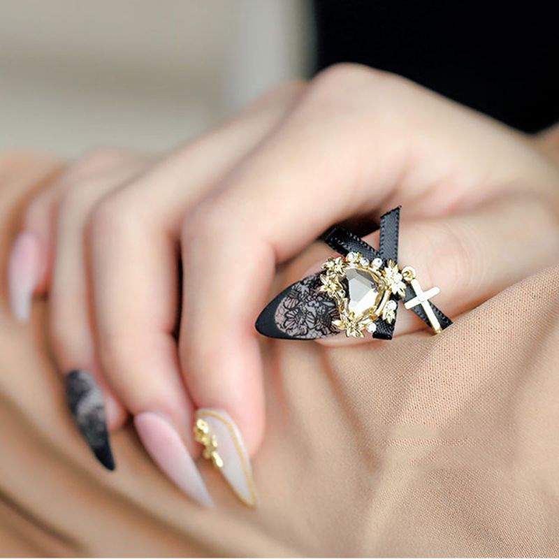 Charm nơ nail kiểu mới loại có đá sịn đính móng tay nghệ thuật MỚI