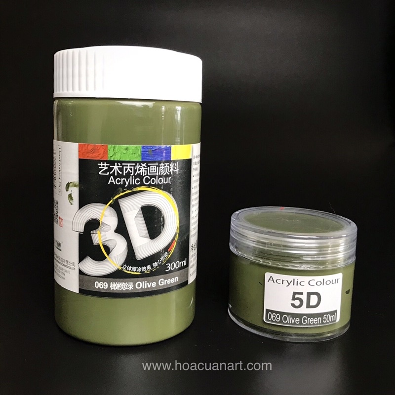 Màu Acrylic 3D - 5D 50ml Từ Lọ Nguyên Chất 300ml - Bảng Màu 1