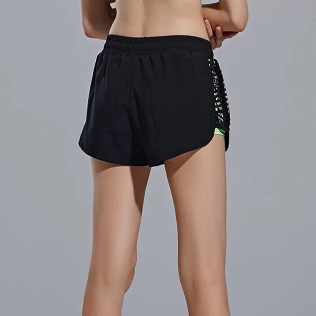 QUẦN SHORT 2 LỚP CAO CẤP, QUẦN SHORT TẬP GYM NỮ PHỐI MÀU - QUẦN CHẠY BỘ NỮ