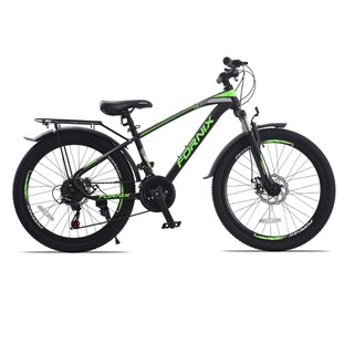 Xe đạp địa hình FORNIX Racer Khung Sườn hợp kim thép cao cấp Bánh Xe 24 Vành Xe hợp kim nhôm Màu Xanh Lá Đen