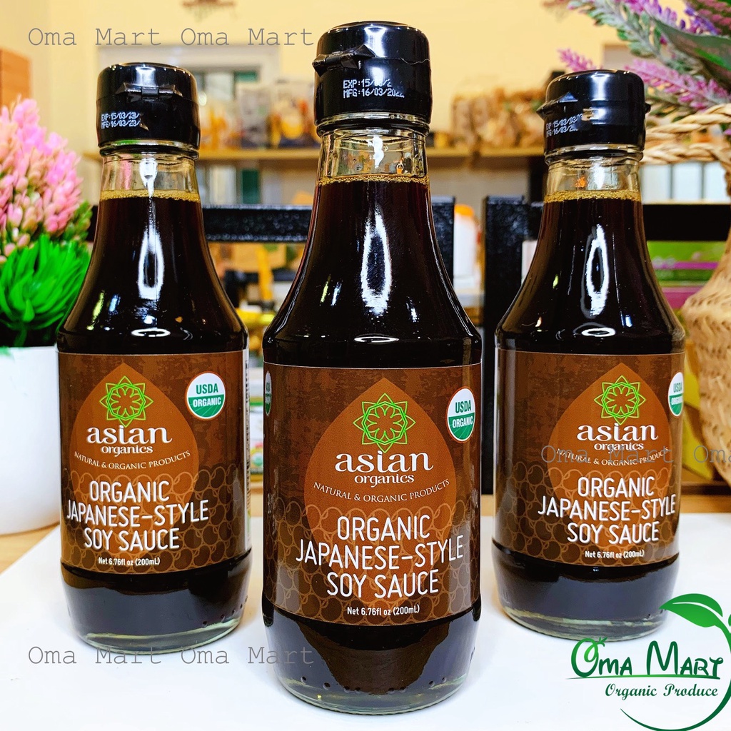 Nước tương đậu nành phong cách Nhật Bản hữu cơ Asian Organics 200ml