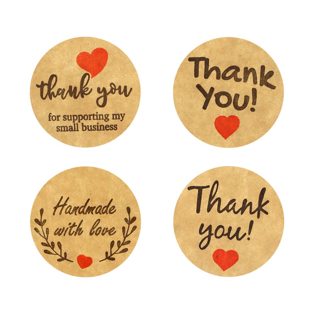 KUNHEV New Gift Label Decorations Seal Sticker Sticker Decoration Sealing Paste Creative Packaging Sealing Paper Thank Candy Bag Box Sticker Label