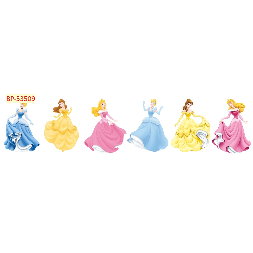 Tranh Dán Tường Phòng Trẻ Em Hình Công Chúa tặng kèm keo dán, dụng cụ treo theo yêu cầu