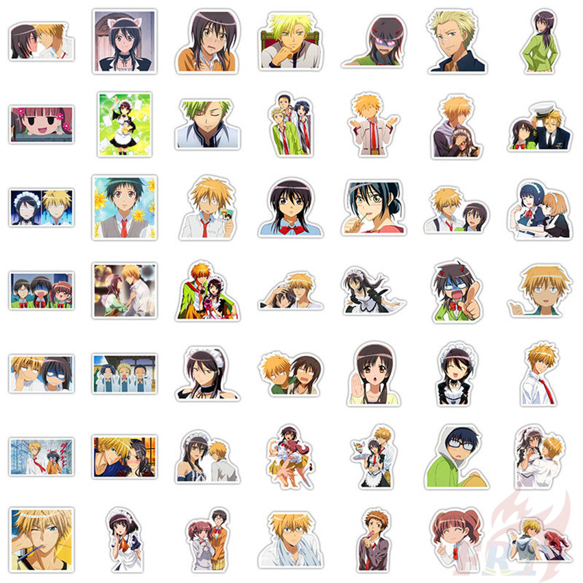 ❉ Kaichou Wa Maid-sama! - Series 02 Anime Ayuzawa Misaki Usui Takumi Stickers ❉ 50Pcs/Set DIY Fashion Luggage Laptop Skateboard Doodle Decals Stickers