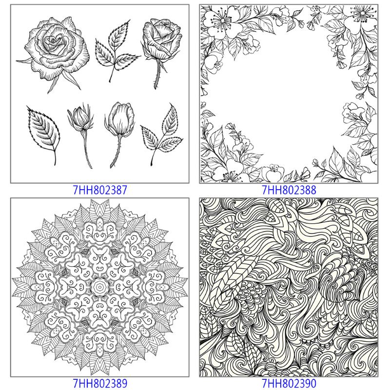 Tem Đóng Dấu Bằng Silicon Trong Suốt Hình Hoa Trang Trí Thiệp Sinh Nhật / Tiệc Sinh Nhật Cho Bé DIY