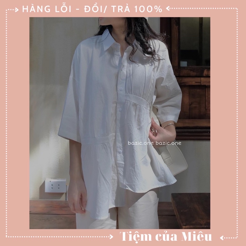 ÁO SƠ MI VẠT LỆCH HÀN QUỐC
