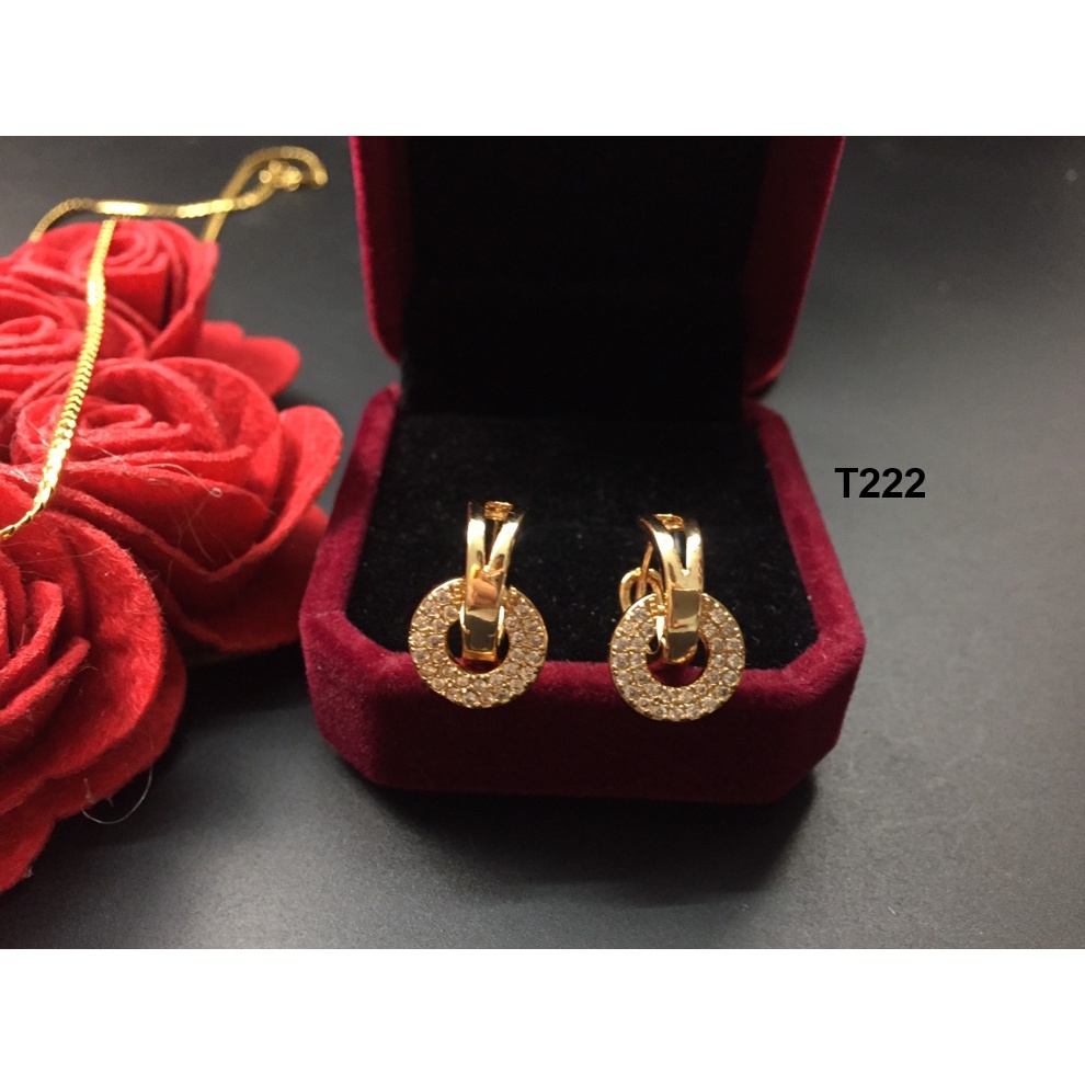 Hoa Tai Vàng Xi Mạ 24k Cao Cấp, Bông Tai Vàng Hợp Kim không dỉ Namoo Jewelry (nhiều mẫu)